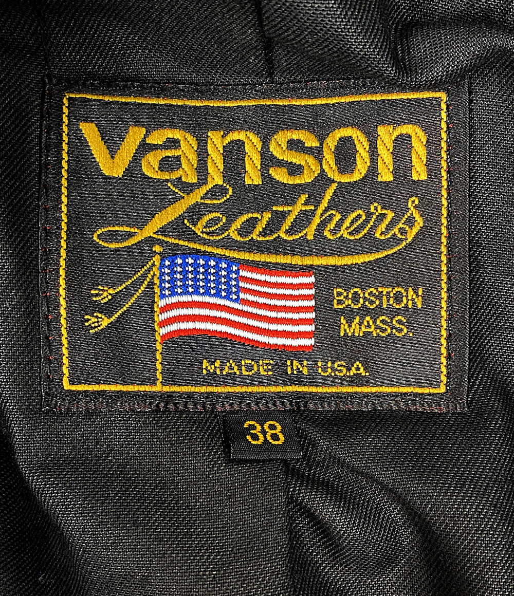 バンソン  ライダースジャケット ボアカラー      メンズ SIZE 38  VANSON