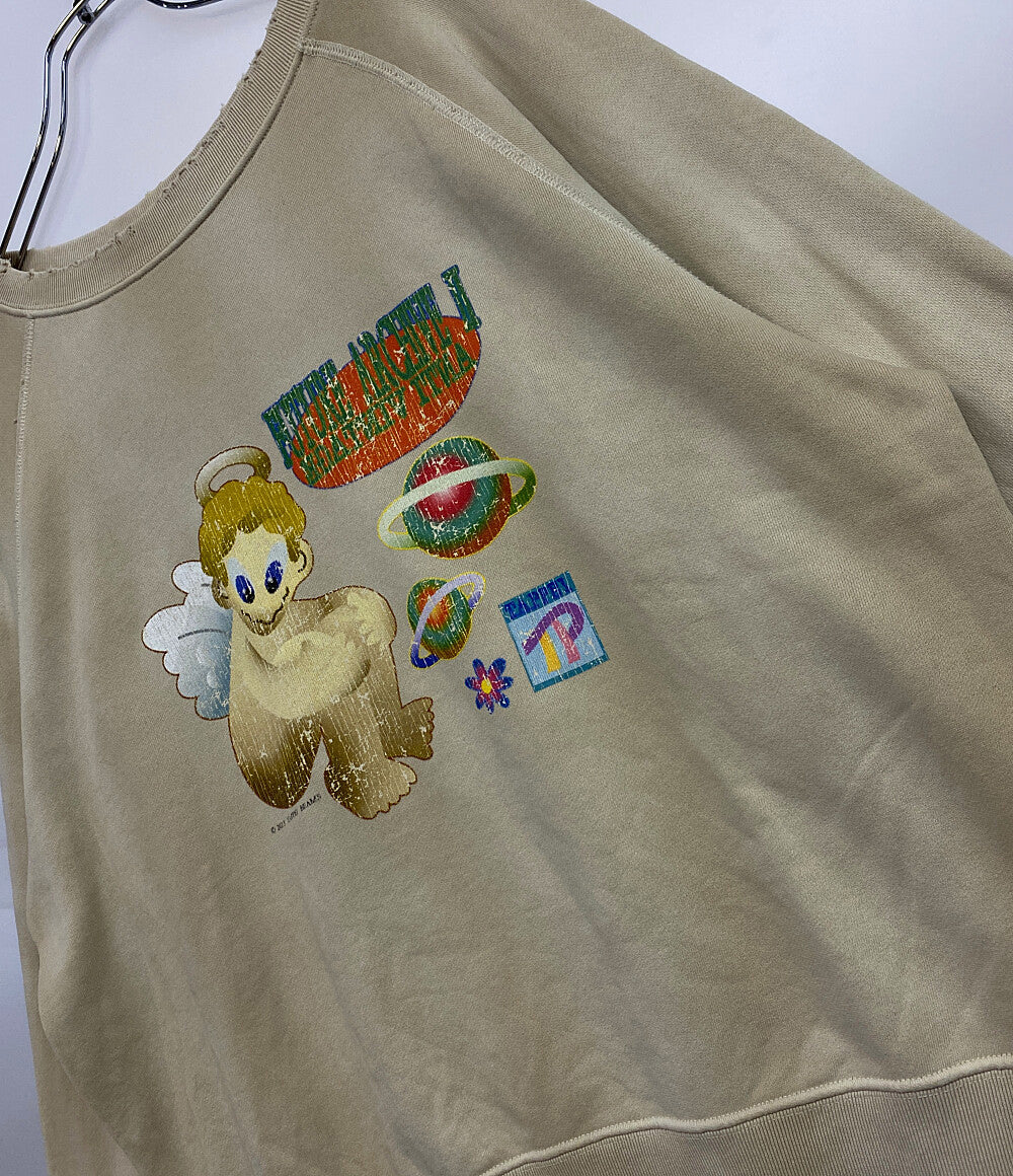 タッペイ フューチャーアーカイブ  DAMEGE FLOCKY PRINT CREWNECK SWEAT      メンズ SIZE L  Tappei×FUTURE ARCHIVE