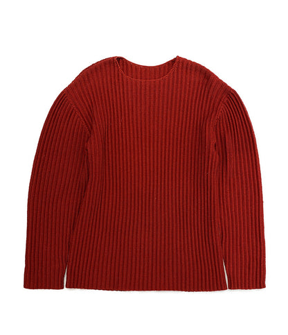 イッセイミヤケオムプリッセ プリーツニット レッド メンズ SIZE - ISSEY MIYAKE HOMME PLISSE