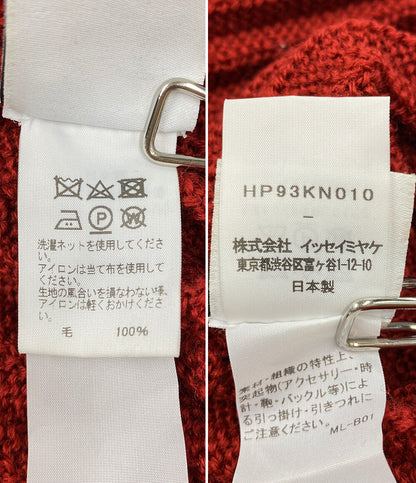 イッセイミヤケオムプリッセ プリーツニット レッド メンズ SIZE - ISSEY MIYAKE HOMME PLISSE