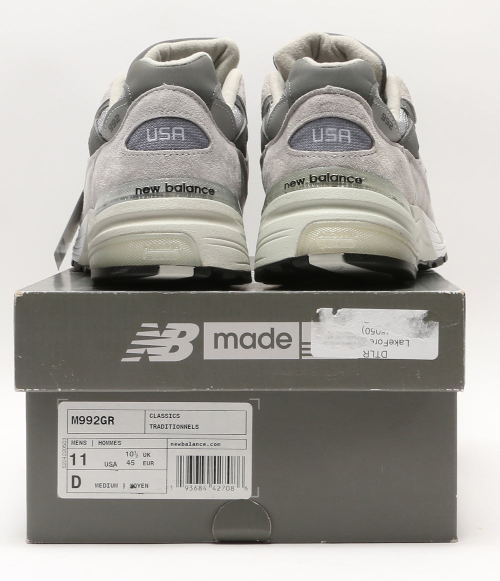 ニューバランス 美品 スニーカー 992 Gray M992GR      メンズ SIZE 29cm  new balance