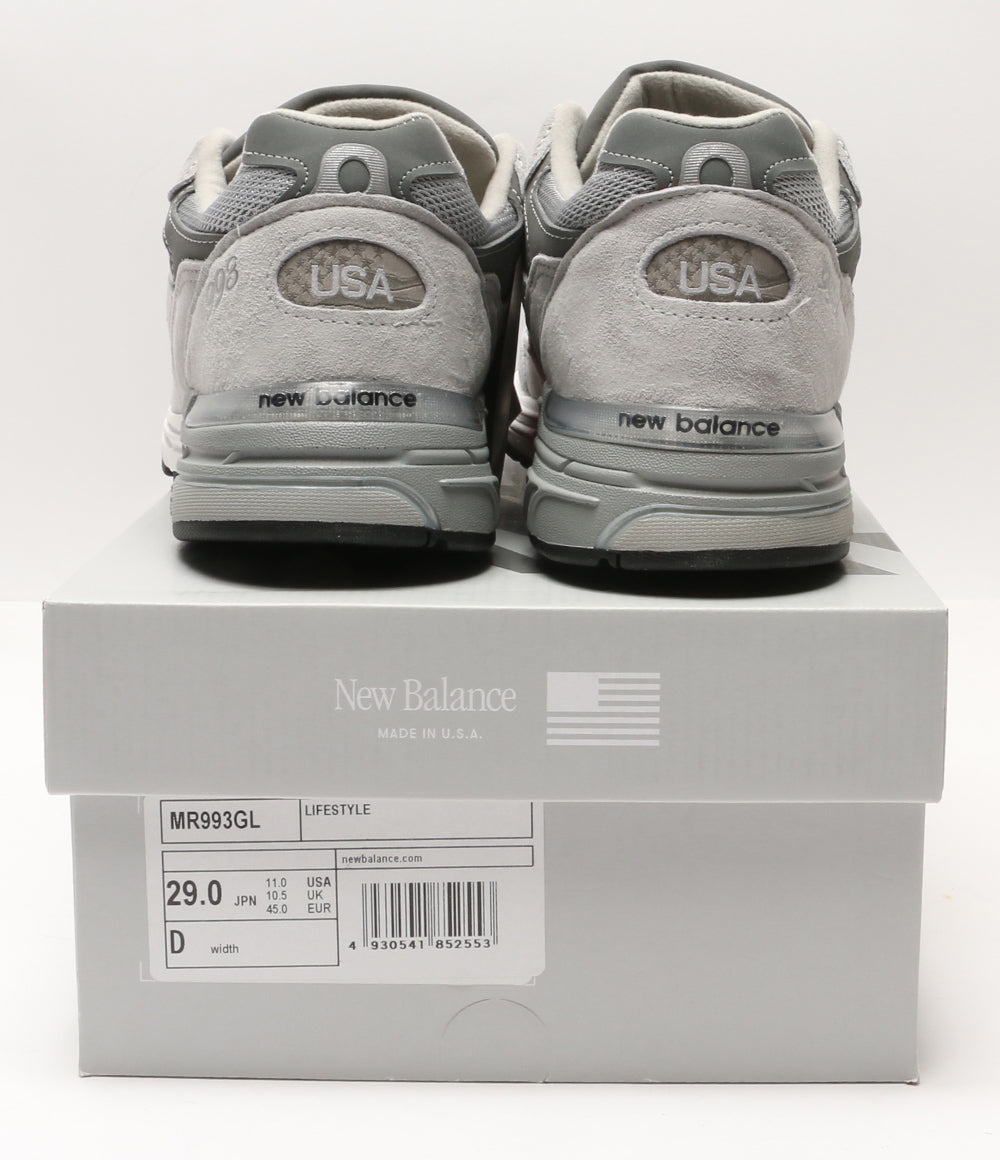 ニューバランス 美品 スニーカー 993 Gray MR993GL      メンズ SIZE 29cm  new balance