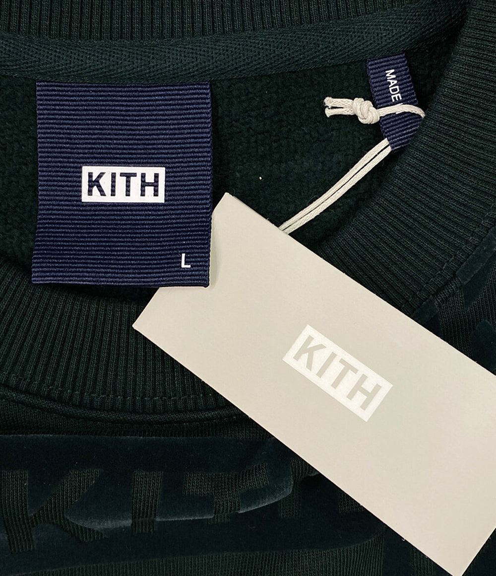 キス スウェット フロックド モノグラム      メンズ SIZE L  KITH