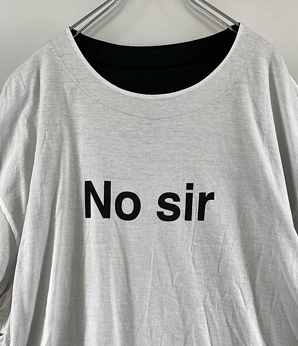 アンダーカバー  カットソー No Sir Yes Sir リバーシブル ホワイト ブラック 23AW     レディース SIZE 3  UNDERCOVER