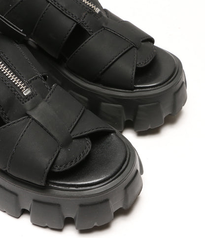 ジーナシス  サンダル zip グラディエ-タ-サンダル      レディース SIZE M  JEANASIS