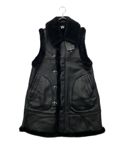 ノワールケイニノミヤ  ノースリーブジャケット Shearling Sleeveless Leather Jacket 23AW     レディース SIZE XS  Noir Kei Ninomiya