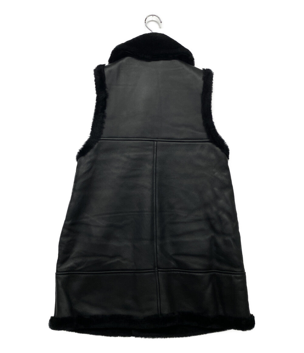 ノワールケイニノミヤ  ノースリーブジャケット Shearling Sleeveless Leather Jacket 23AW     レディース SIZE XS  Noir Kei Ninomiya