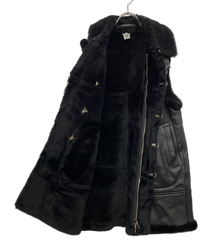 ノワールケイニノミヤ  ノースリーブジャケット Shearling Sleeveless Leather Jacket 23AW     レディース SIZE XS  Noir Kei Ninomiya