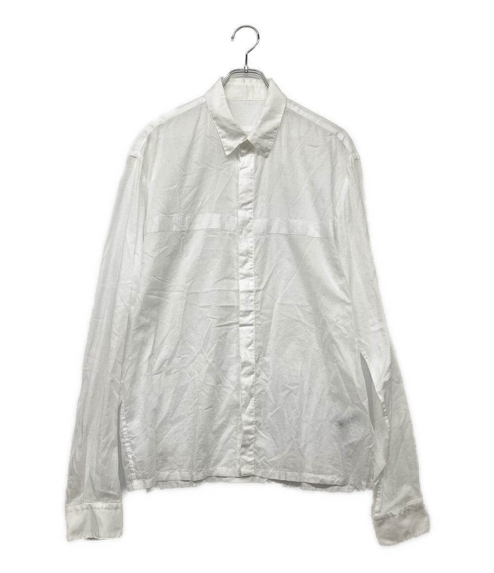 JOHN LAWRENCE SULLIVAN 長袖シャツ Cotton voile cross shirt メンズ