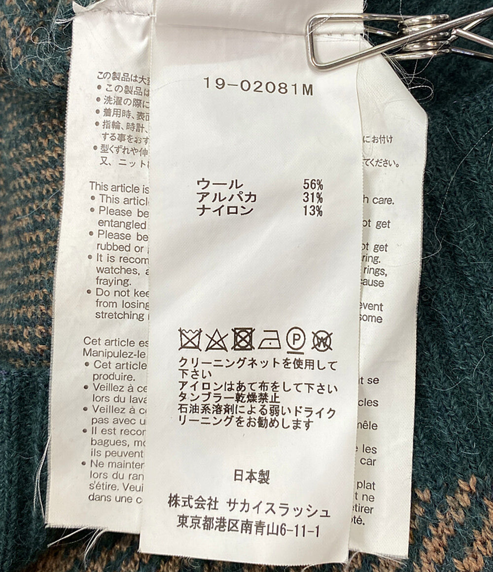 サカイ  長袖ニット チェック      メンズ SIZE 2  sacai