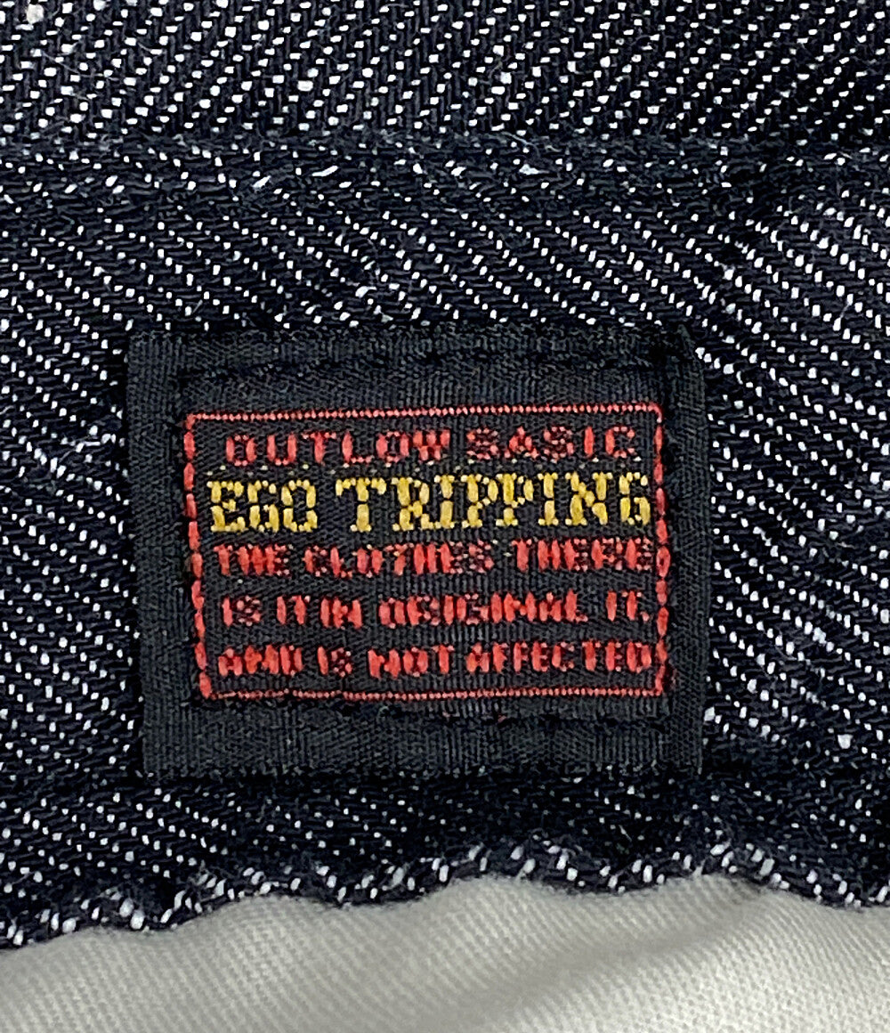 エゴトリッピング パンツ LINEN DENIM WORK TROUSERS 626001 メンズ