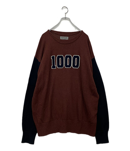 サウザンズ ニット ボルドー ネイビー 1000パッチ TH-056      メンズ SIZE L  1000S thousands