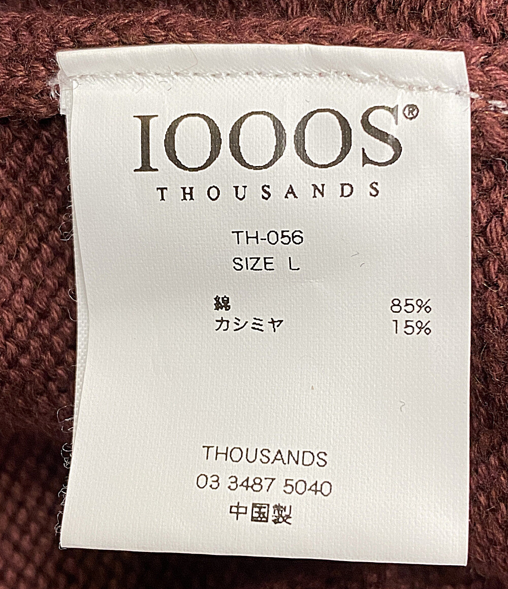 サウザンズ ニット ボルドー ネイビー 1000パッチ TH-056      メンズ SIZE L  1000S thousands