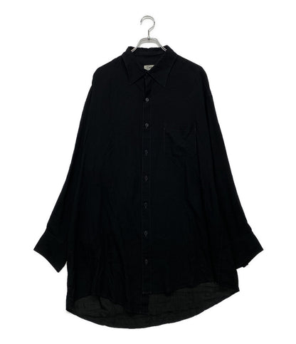 サルバム  長袖シャツ ブラック SP-B08-010 22SS     メンズ SIZE L  Sulvam