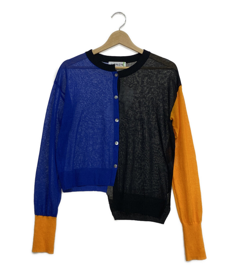 へリン ドット サイ カーディガン Asymmetry color cardigan     530HST70-0810-1 レディース SIZE FREE  HeRIN.CYE