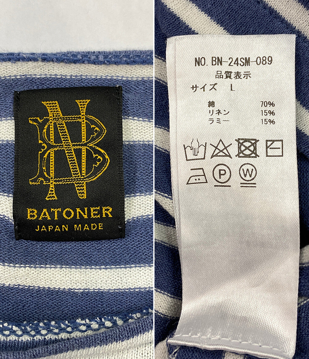 バトナ― 長袖Ｔシャツ ボーダーカットソー      メンズ SIZE L  BATONER