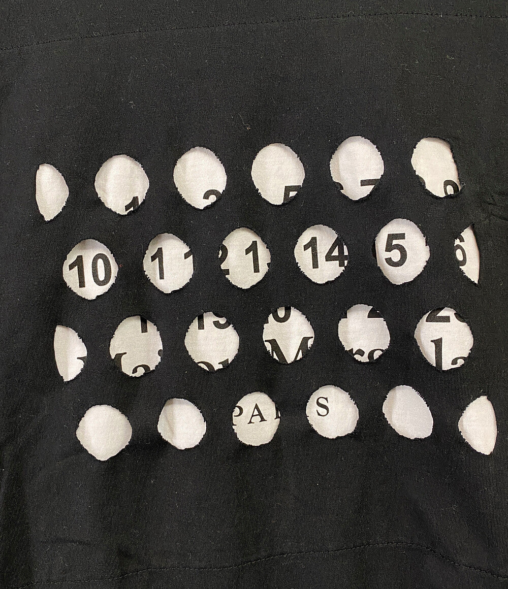 メゾンマルジェラ  半袖Ｔシャツ PUNCHED HOLES LOGO TEE 20aw     メンズ SIZE 46  Maison Margiela