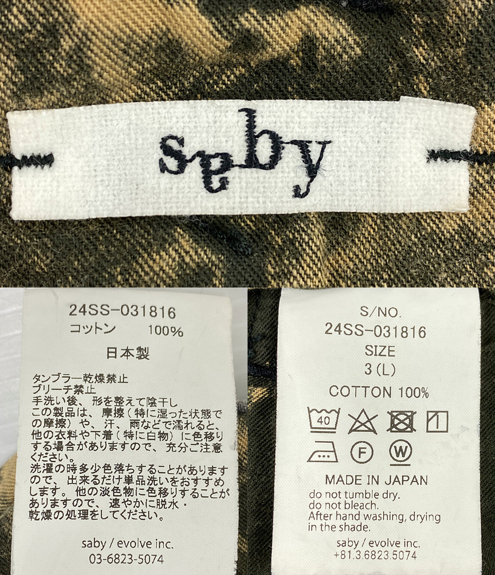 サバイ デニムワイドパンツ タック 24ss     メンズ SIZE 3  saby