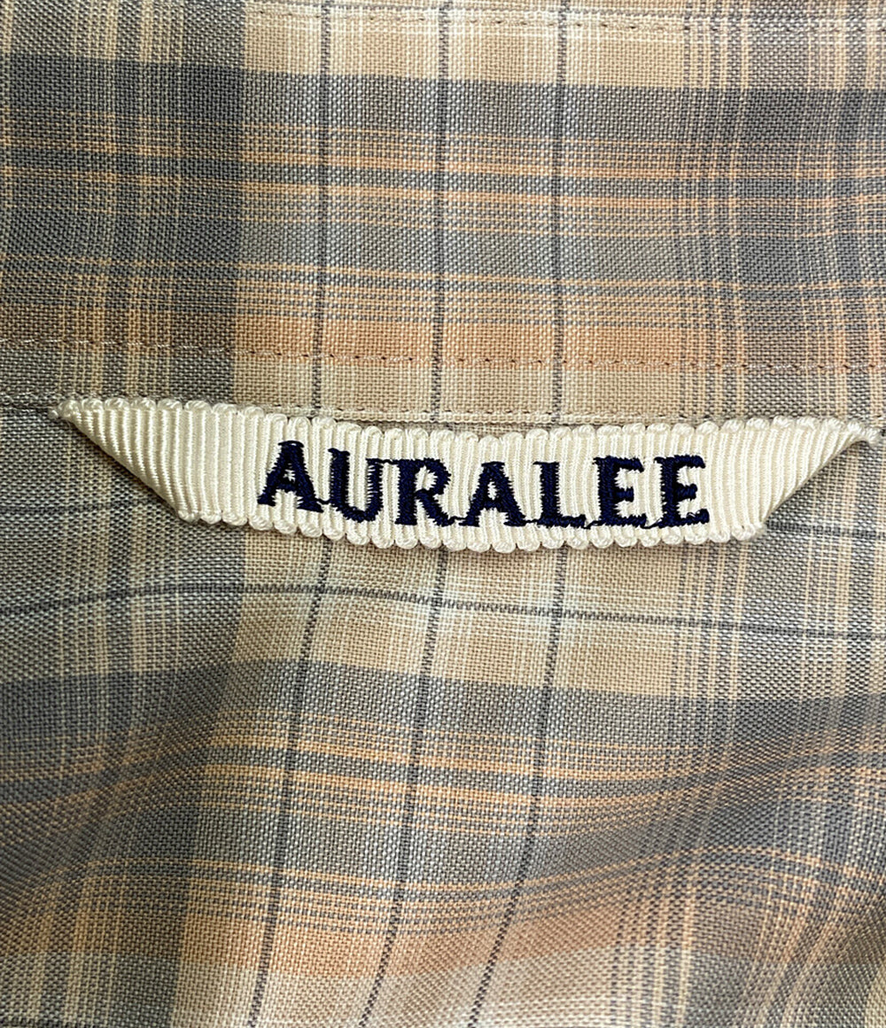 オーラリー  長袖シャツ SUPER LIGHT WOOL CHECK SHIRTS 22AW     メンズ SIZE 4  AURALEE