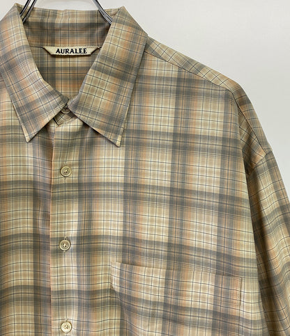 オーラリー  長袖シャツ SUPER LIGHT WOOL CHECK SHIRTS 22AW     メンズ SIZE 4  AURALEE