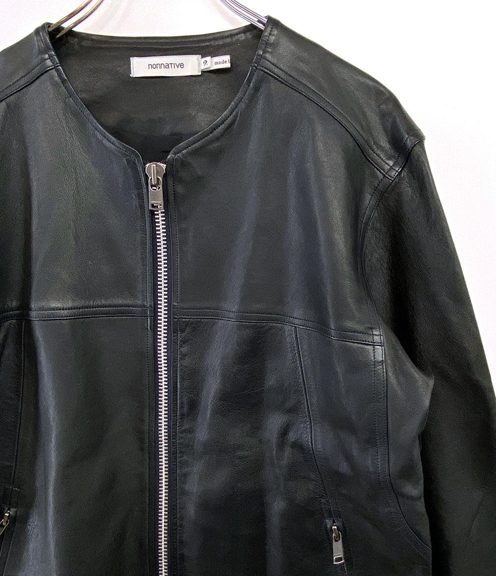 ノンネイティブ  レザージャケット RIDER BLOUSON COW LEATHER      メンズ SIZE 2  nonnative