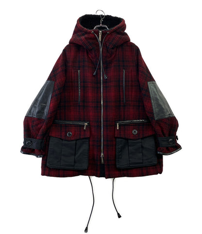 ディースクエアード  中綿ブルゾン フーディ Check Wool Anorak Jacket 18aw     メンズ SIZE 38  DSQUARED2