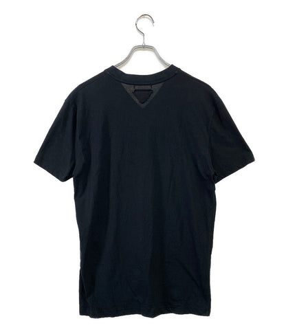 プラダ  ロゴパッチVネックカットソー ブラック 2018     レディース SIZE XL  PRADA