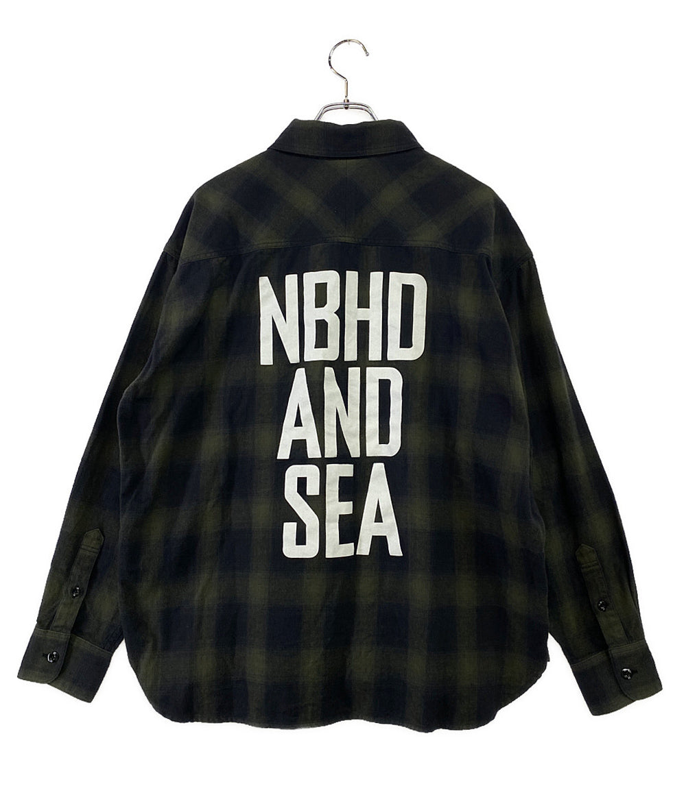 ネイバーフッド  ウィンダンシー バックプリントフランネルシャツ      メンズ SIZE M  NEIGHBORHOOD×WIND AND SEA