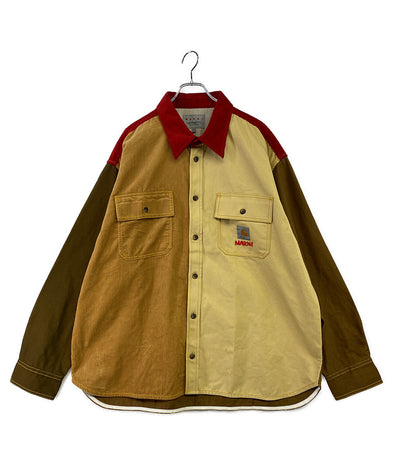 カーハート  マルニ シャツジャケット COLOUR BLOCK OVER SHIRT 23ss     メンズ SIZE XXL  Carhartt × MARNI