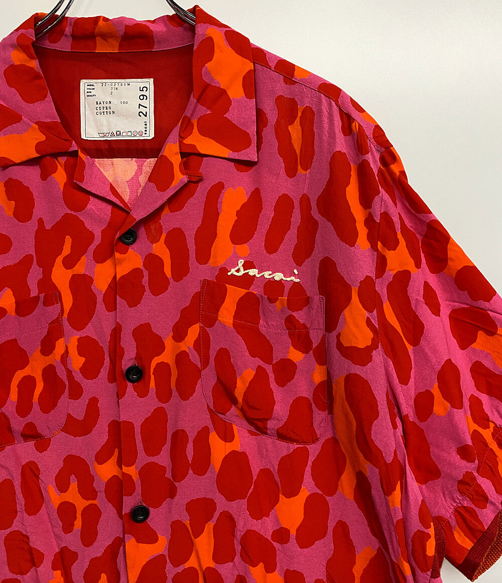 サカイ  半袖シャツ Leopard Print Bowling Shirt     22-02795M メンズ SIZE 2  sacai