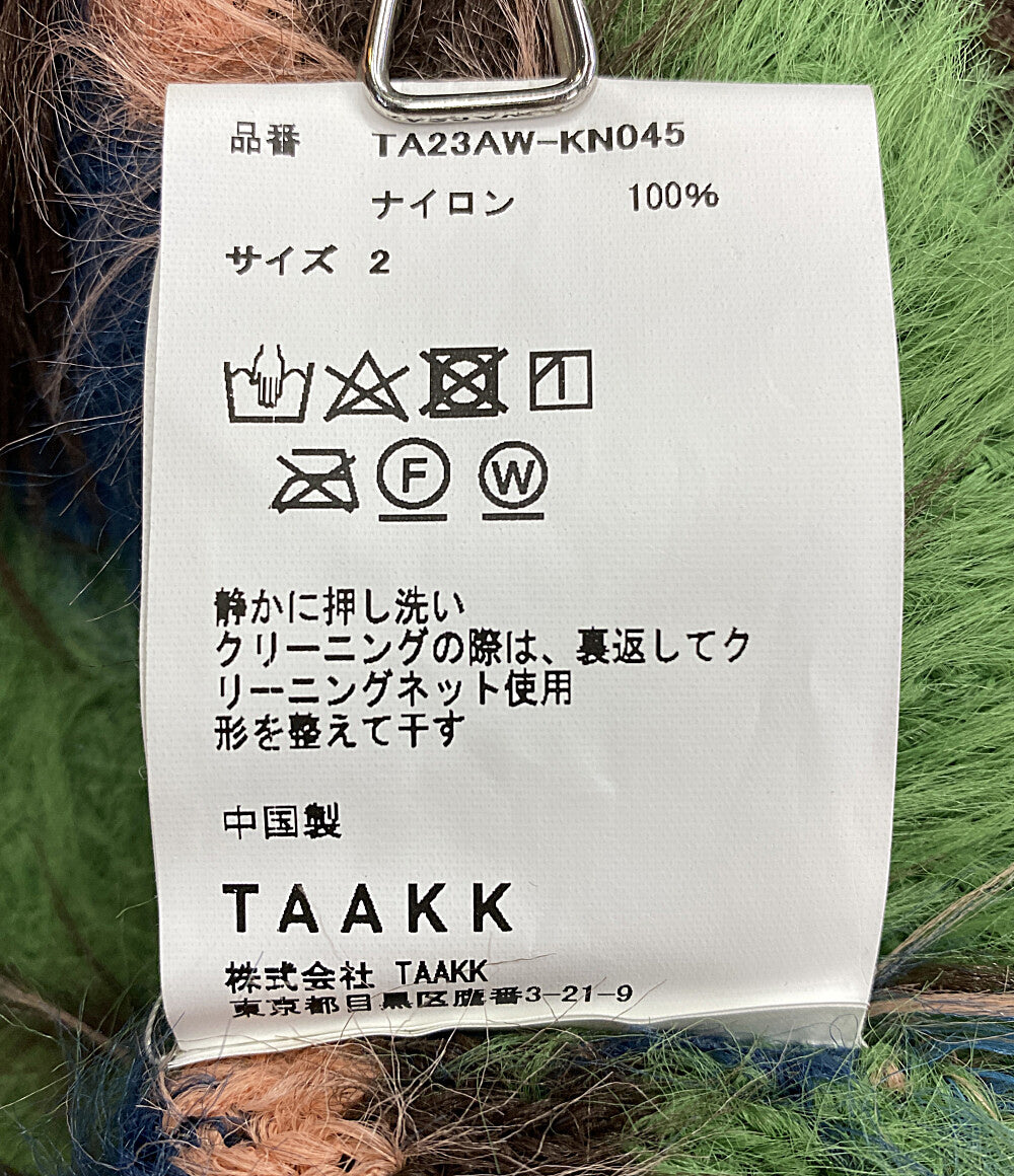 ターク ボーダーファープルオーバーフリンジニット      メンズ SIZE 2  TAAKK