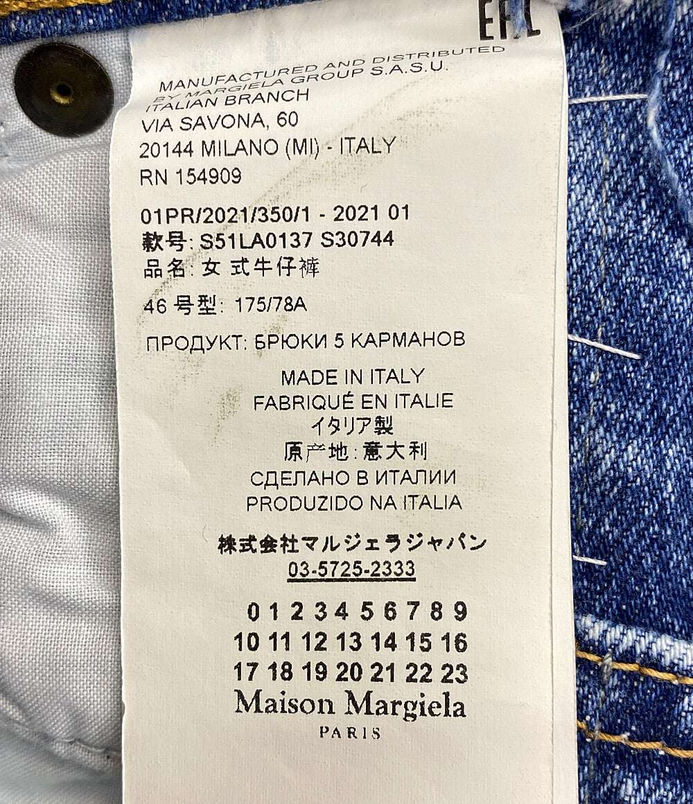 Maison Margiela 1 デニムパンツ リサイクルパッチワークデニム 21SS レディース SIZE 46 メゾンマルジェラ