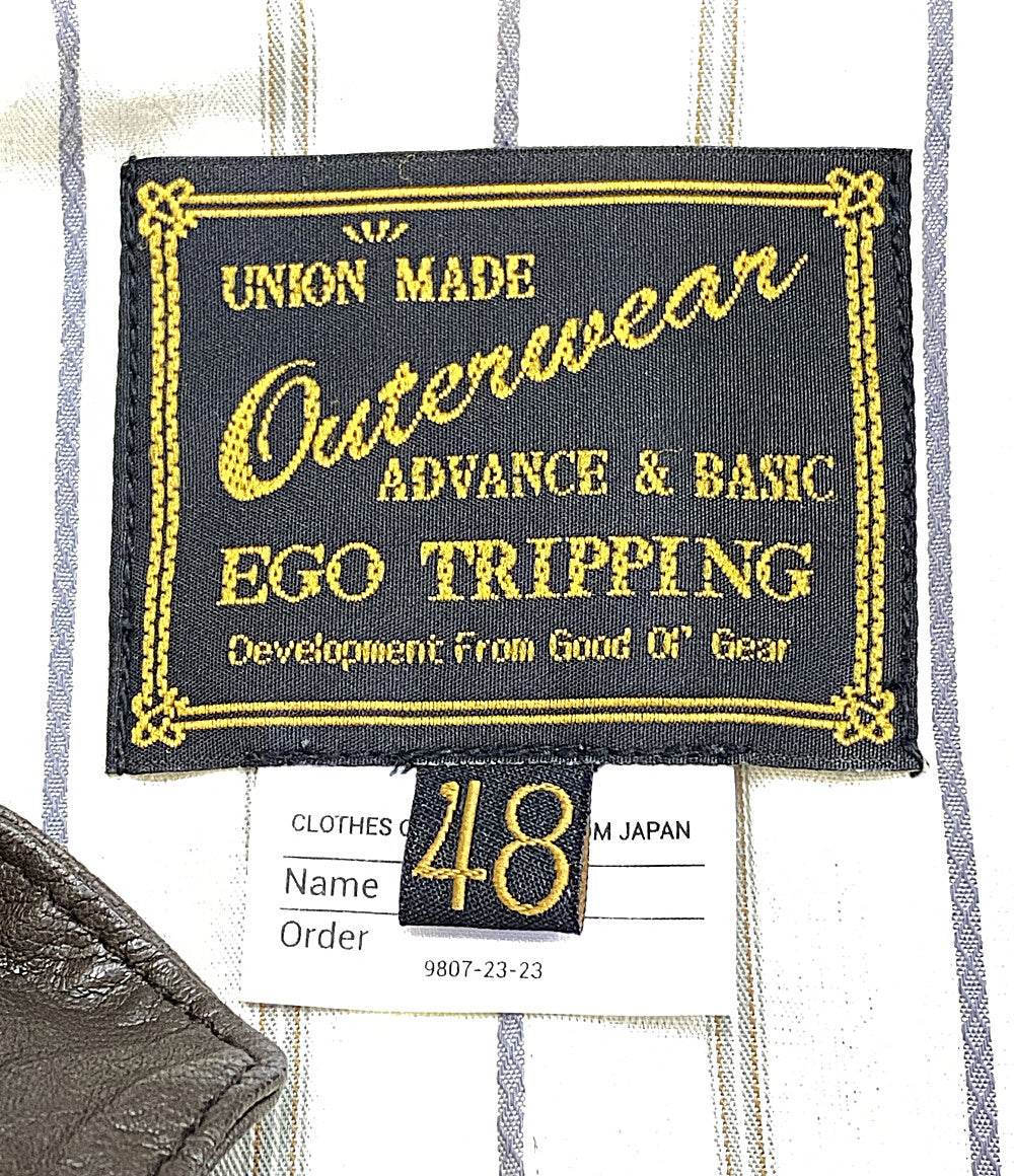 EGO TRIPPING ジャケット SUBMARINE LEATHER JACKET メンズ SIZE 48 エゴトリッピング