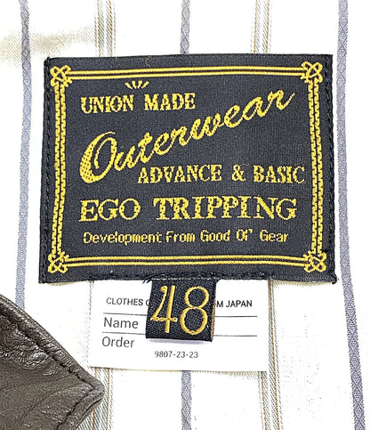 EGO TRIPPING ジャケット SUBMARINE LEATHER JACKET メンズ SIZE 48 エゴトリッピング