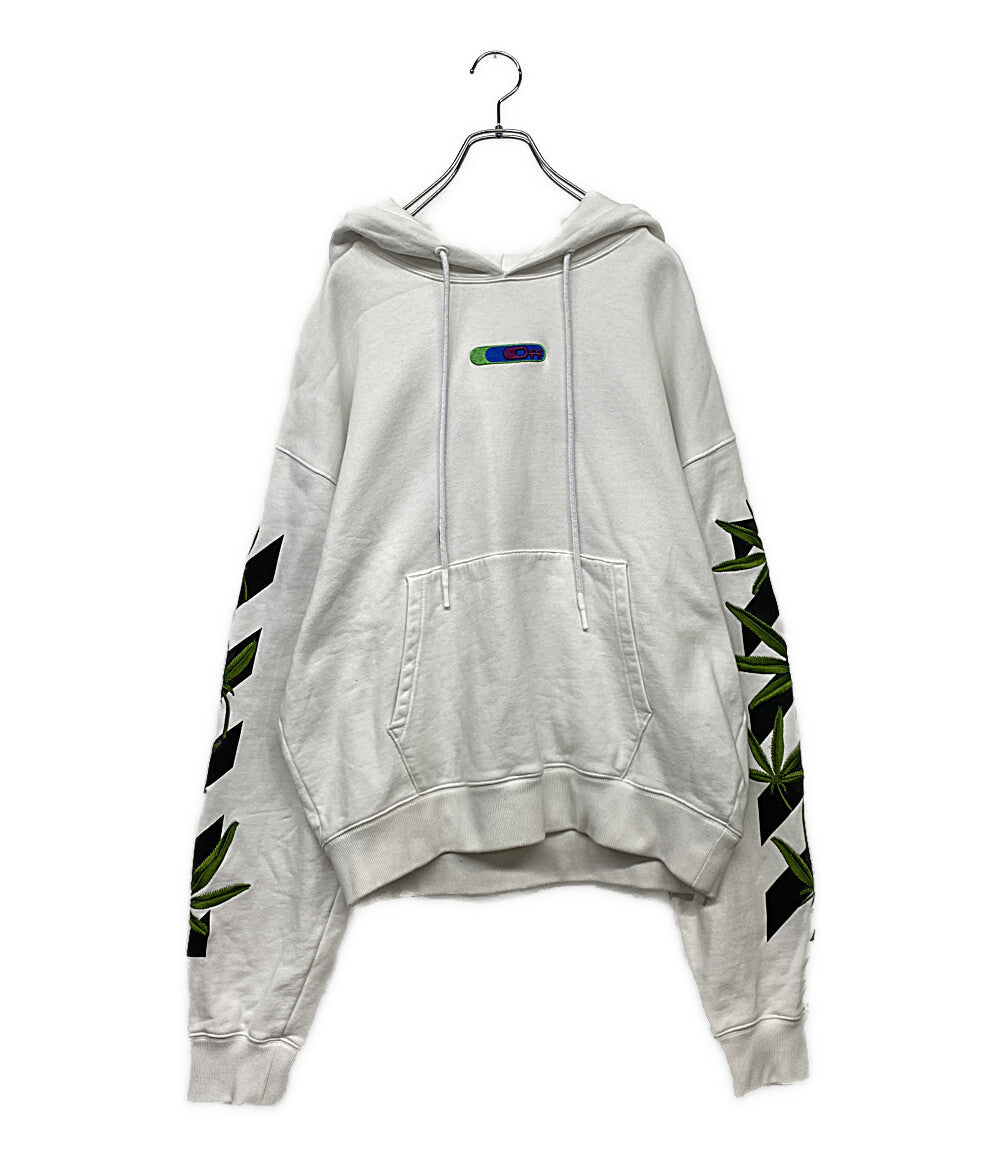 オフホワイト  パーカー WEED ARROWS OVER HOODIE WHITE GREEN      メンズ SIZE L  OFF-WHITE