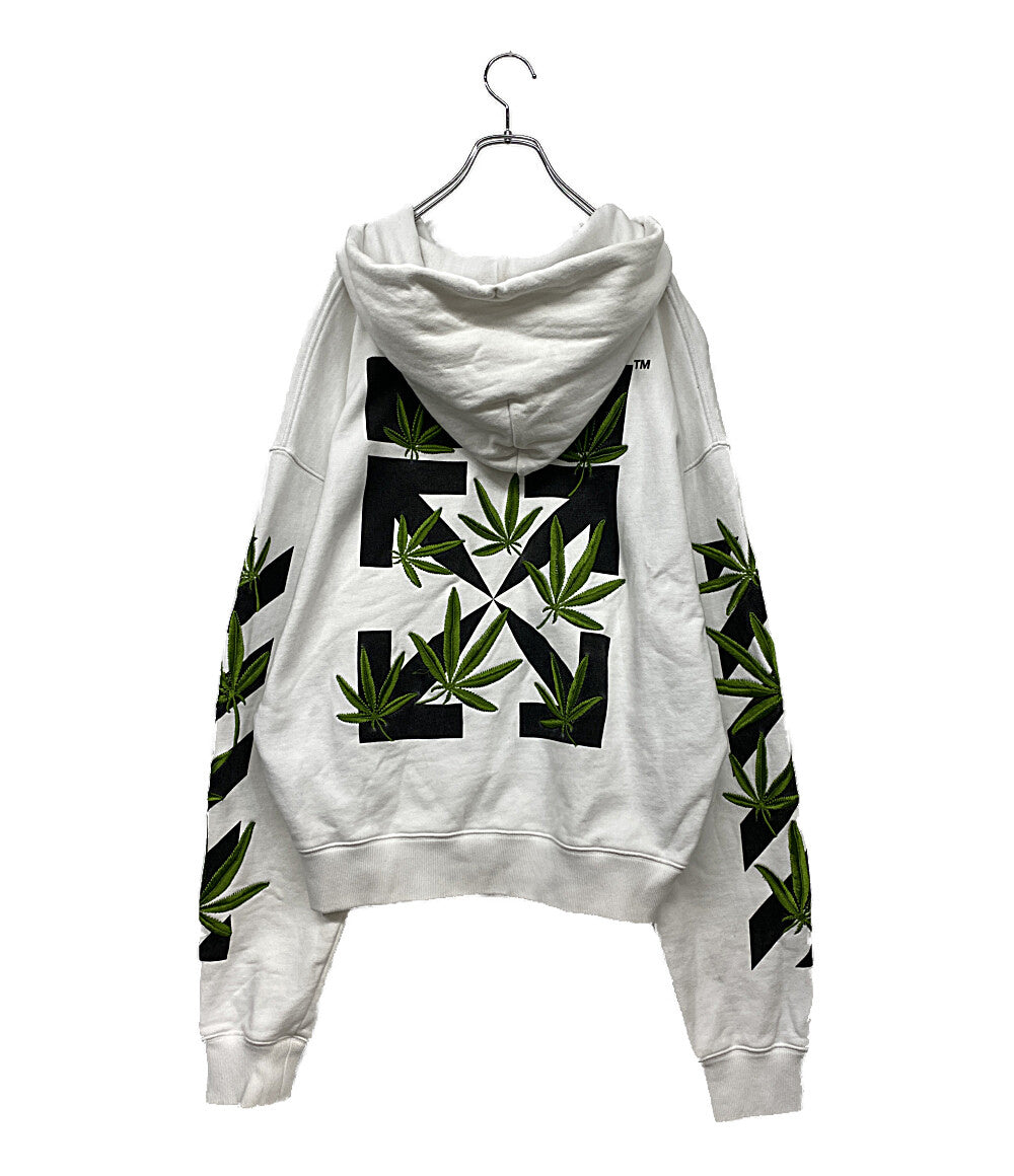 オフホワイト  パーカー WEED ARROWS OVER HOODIE WHITE GREEN      メンズ SIZE L  OFF-WHITE