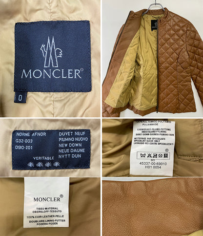 モンクレール  キルティングレザージャケット      レディース SIZE -  MONCLER