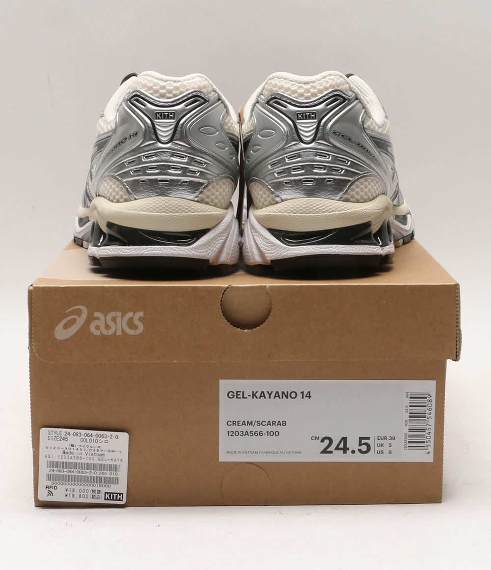 アシックス 美品 キス スニーカー GEL-KAYANO 14 1203A566-100 メンズ SIZE 24.5cm ASICS×KITH