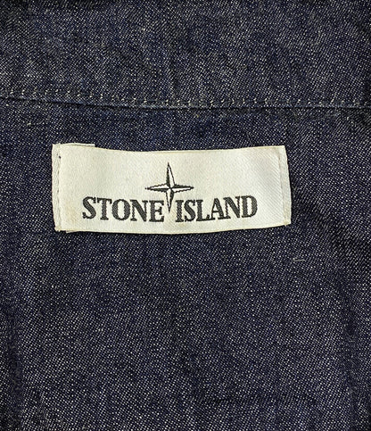 ストーンアイランド  半袖シャツ ワッペン デニムミリタリーシャツ      メンズ SIZE S  STONE ISLAND