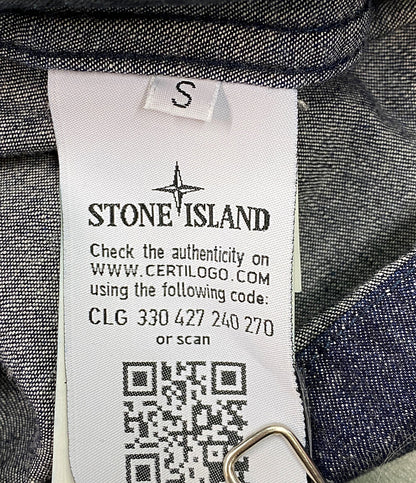 ストーンアイランド  半袖シャツ ワッペン デニムミリタリーシャツ      メンズ SIZE S  STONE ISLAND