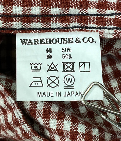 ウエアハウス  半袖シャツ チェック CHECK WORK SHIRT      メンズ SIZE 40  WAREHOUSE