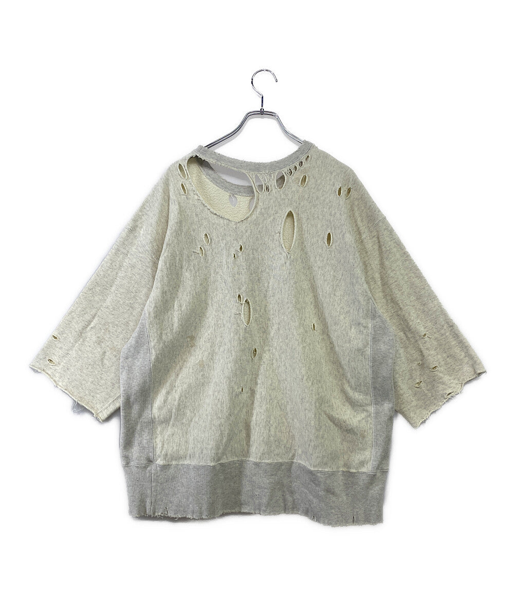 ANCELLM ダメージ加工スウェット サイズ2 アンセルム スウェットシャツ ダメージ加工 23ss メンズ SIZE 2