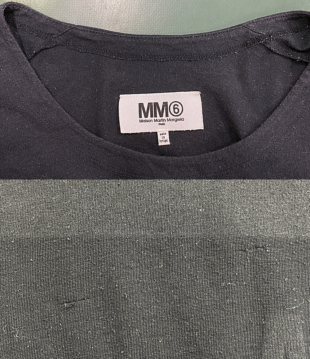 メゾンマルジェラ  エムエムシックス 半袖Ｔシャツ 素材切替ロング丈カットソー      レディース SIZE 1  MM6 Maison Margiela