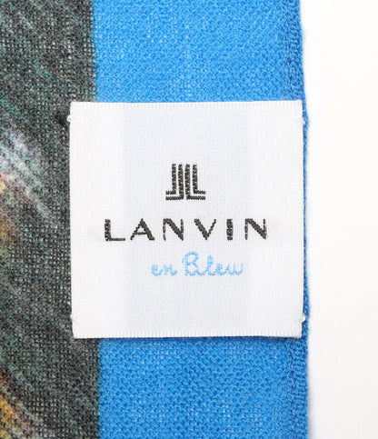 ランバンオンブルー  ストール 135周年記念 プリント ネイビー      レディース   LANVIN en Bleu