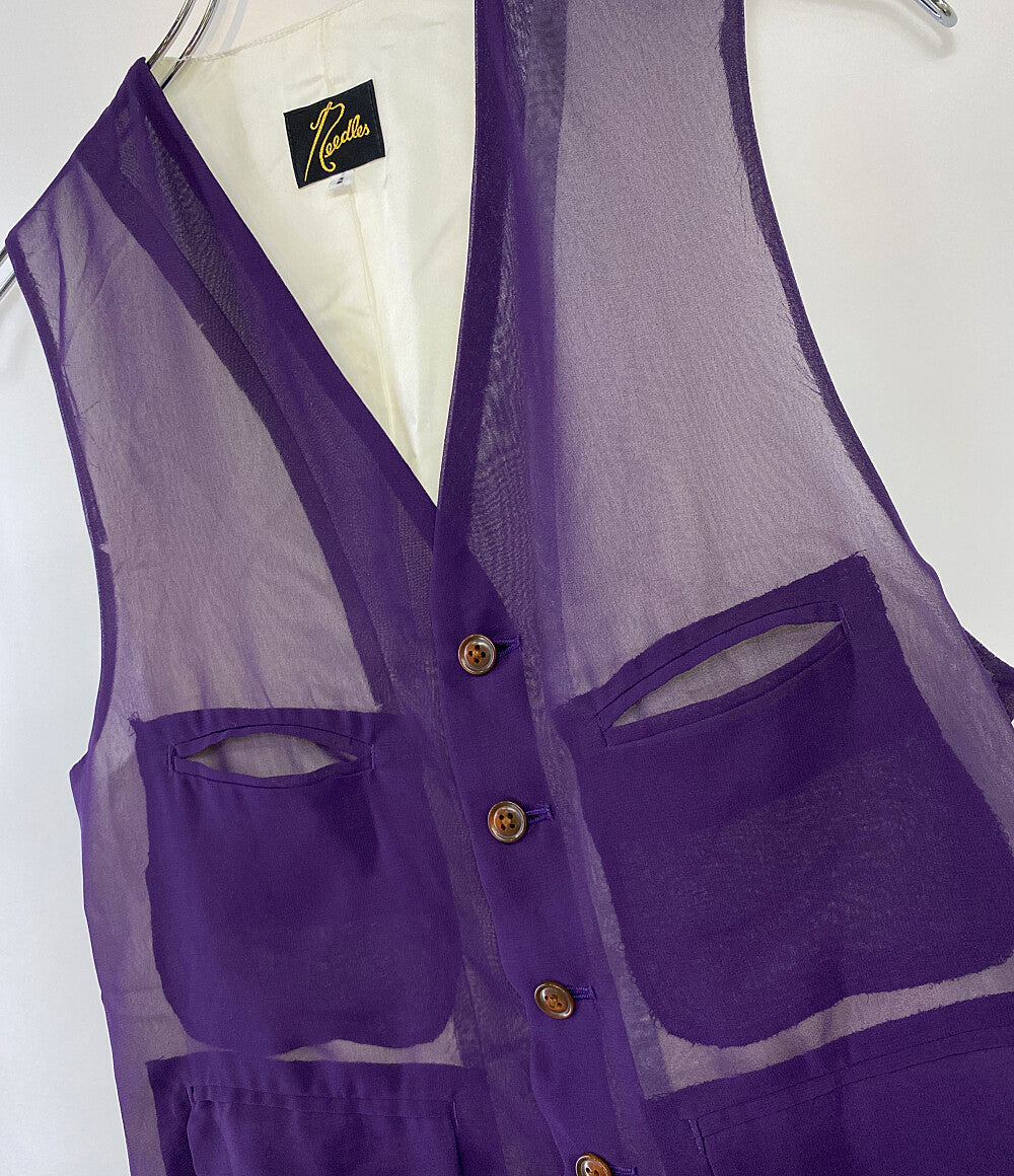 NEEDLES ベスト ODD VEST POLY CHIFFON 20ss メンズ SIZE 2 ニードルス