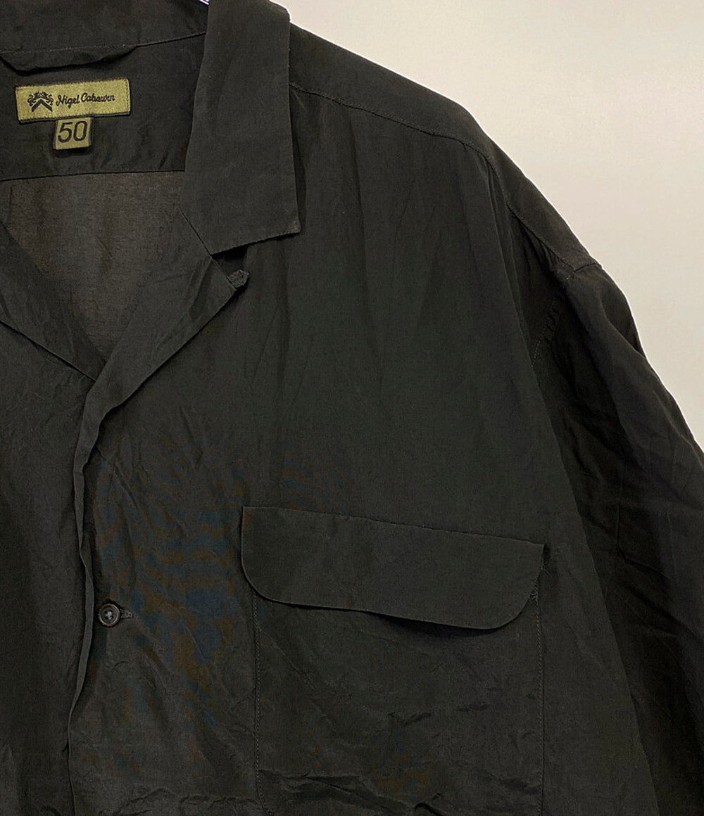 NIGEL CABOURN 半袖シャツ オープンカラー レーヨン メンズ SIZE 50 ナイジェルケーボン