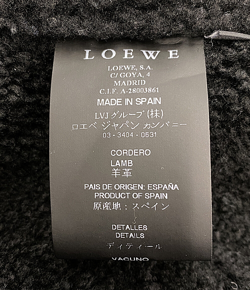 LOEWE 黒 ダブルボタン コート サイズ40 美品 19aw ロエベ LOEWE by Jonathan Anderson アシンメトリー ステン