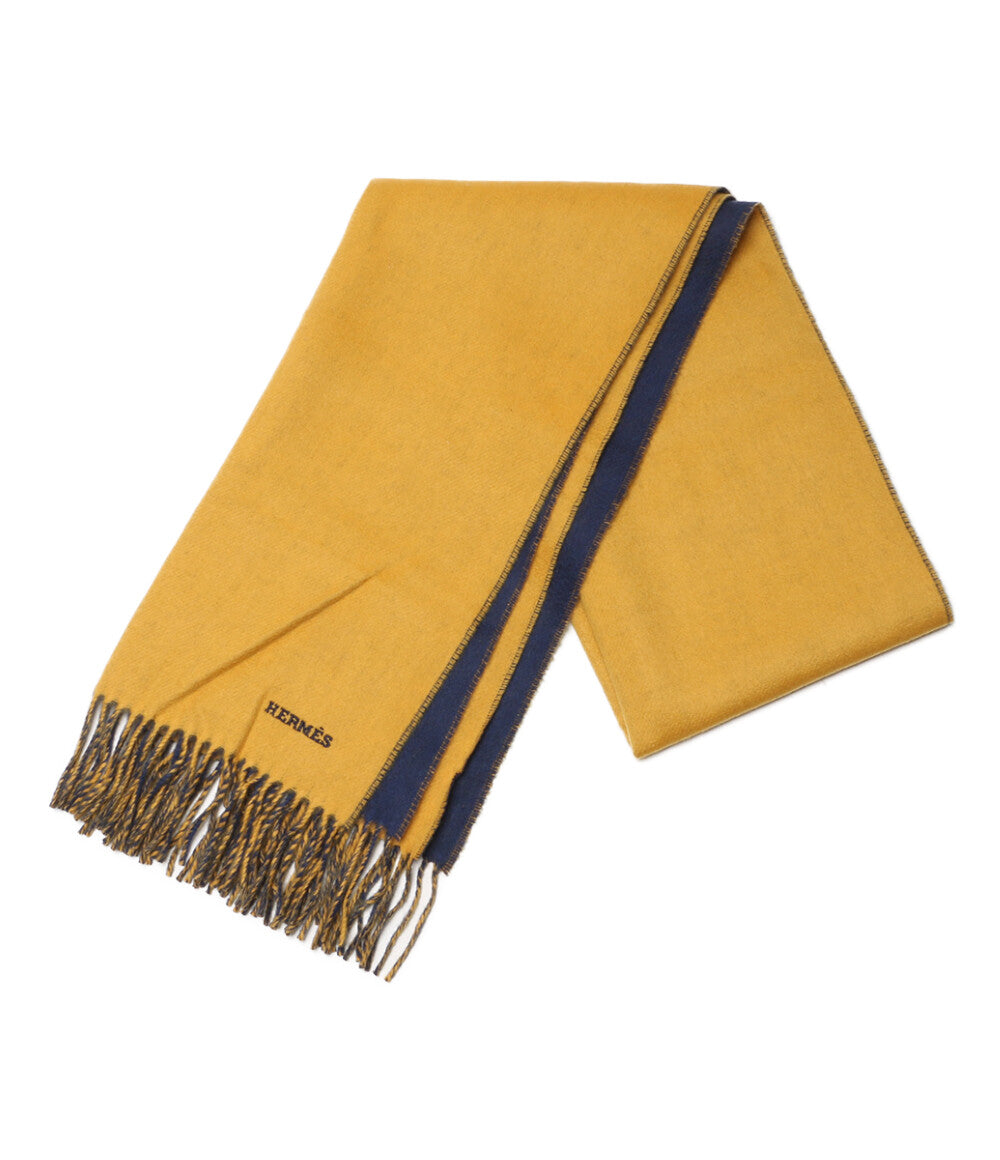 HERMES マフラー レクトヴェルソ Jaune Ocre Ocean メンズ エルメス