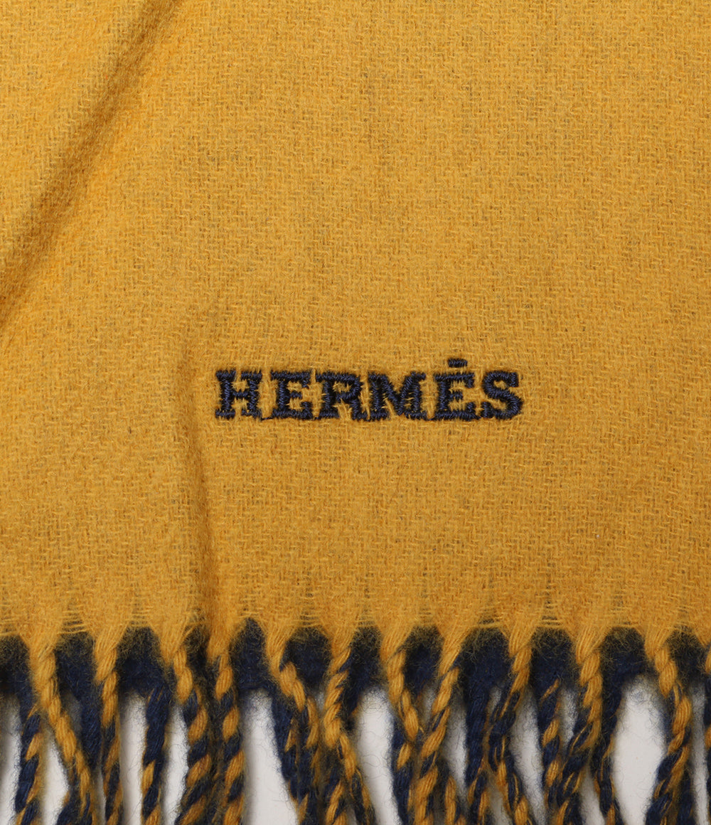 HERMES マフラー レクトヴェルソ Jaune Ocre Ocean メンズ エルメス