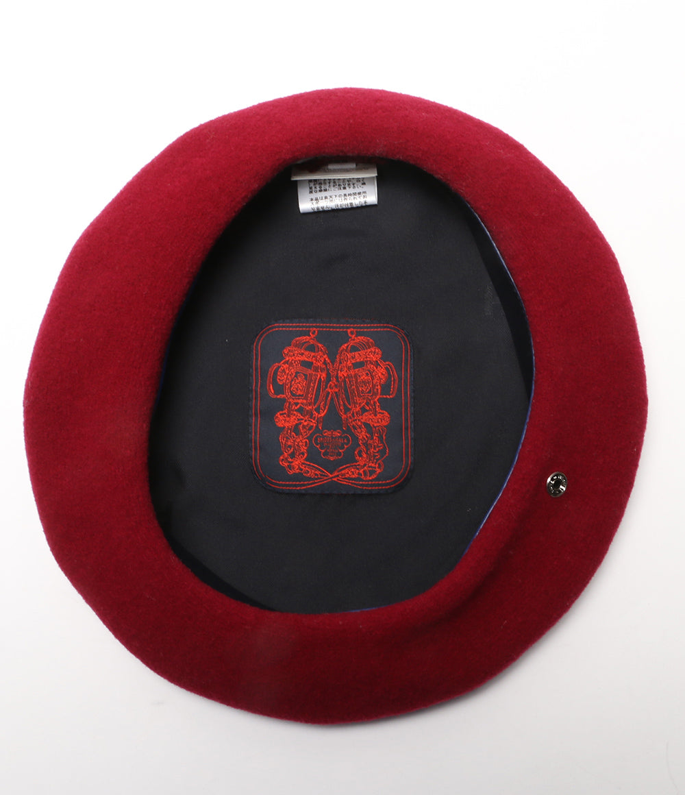HERMES ベレー帽 ボルドー レディース SIZE 58 エルメス